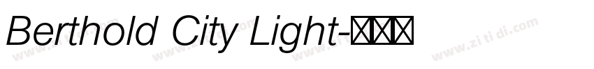 Berthold City Light字体转换